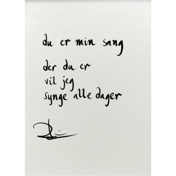 "du er min sang", dikt