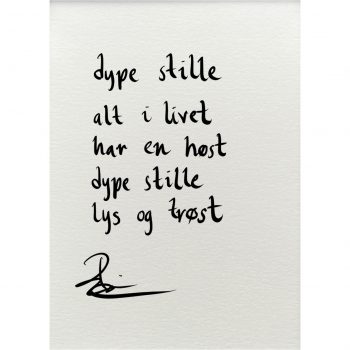 "dype stille", dikt