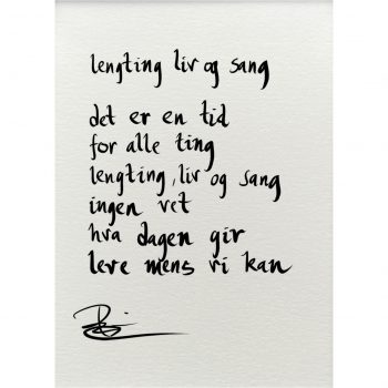 "lengting, liv og sang", dikt