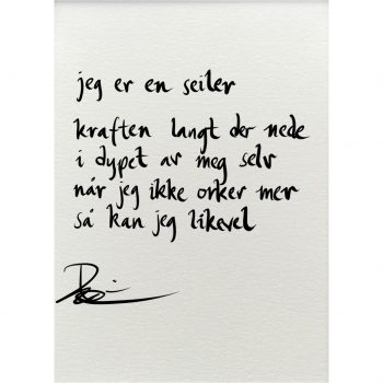 "jeg er en seiler", dikt