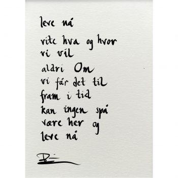 "leve nå", dikt