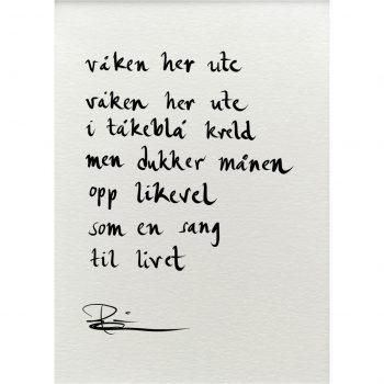 "våken her ute", dikt