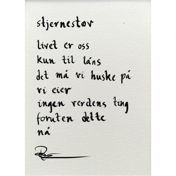 "stjernestøv", dikt