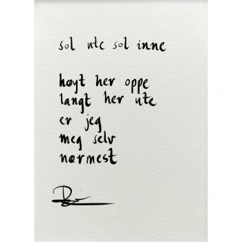 "sol ute sol inne", dikt