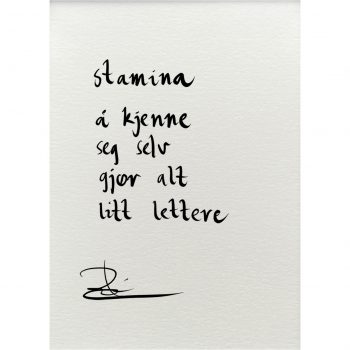 "stamina", dikt