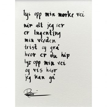 "lys opp min mørke vei", dikt