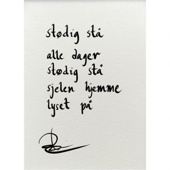 "stødig stå", dikt