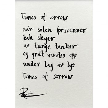 "times of sorrow", dikt