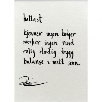 "ballast", dikt