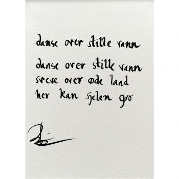 "danse over stille vann", dikt
