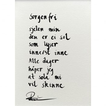 "sorgenfri", dikt