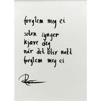 "forglem meg ei", dikt