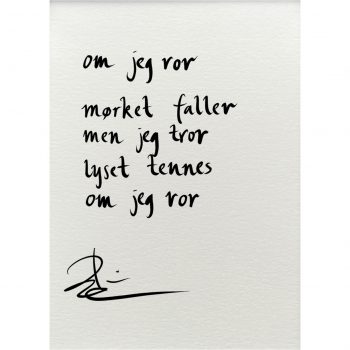 "om jeg ror", dikt