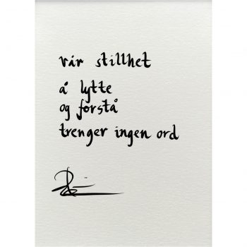 "vår stillhet", dikt