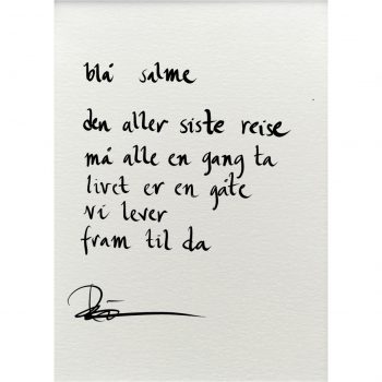 "blå salme", dikt