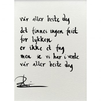 "vår aller beste dag", dikt