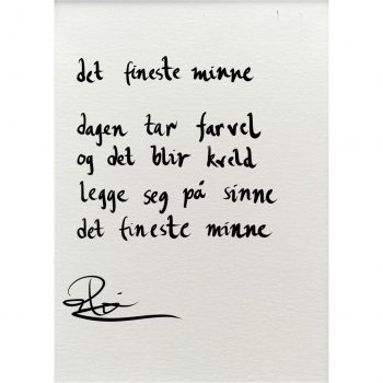 "det fineste minne", dikt