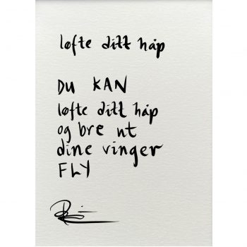 "løfte ditt håp", dikt