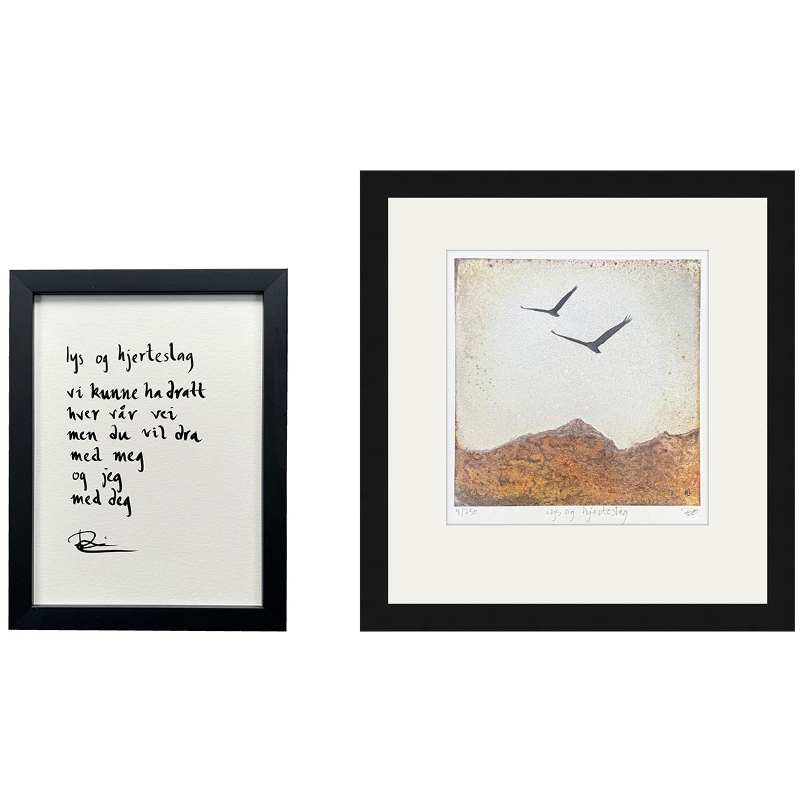 "lys og hjerteslag", trykk