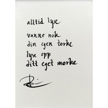 "alltid lyse", dikt