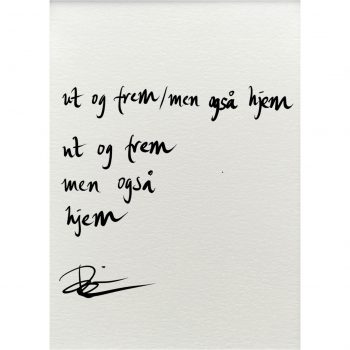 "ut og frem / men også hjem", dikt
