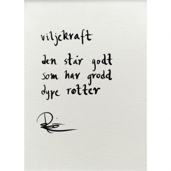 "viljekraft", dikt