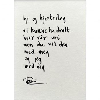 "lys og hjerteslag", dikt