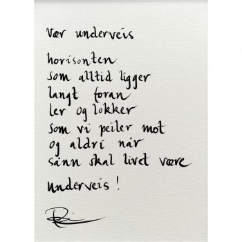 "vær underveis", dikt
