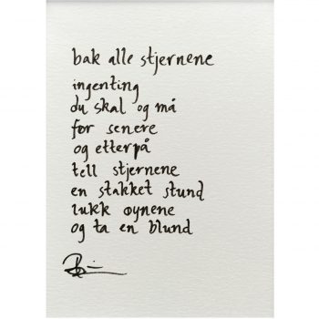 "bak alle stjernene", dikt