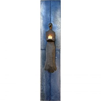 Lysdame, original på collage av metall