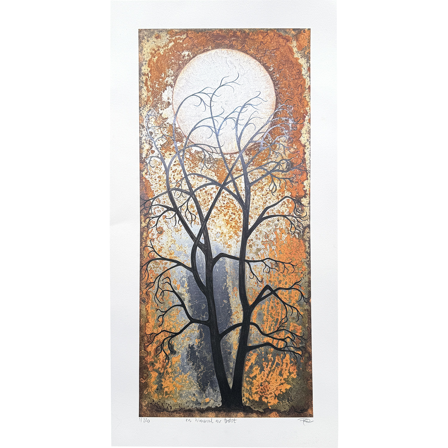 "en himmel av trøst", trykk