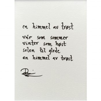 "en himmel av trøst", dikt