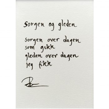 "sorgen og gleden", dikt
