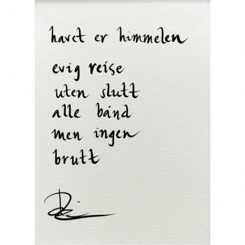 "havet er himmelen", dikt