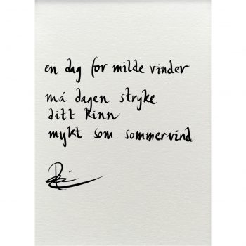 "en dag for milde vinder", dikt
