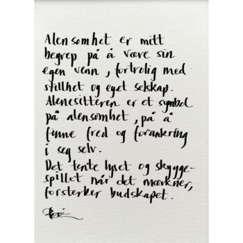 "Alenesitter", tekst
