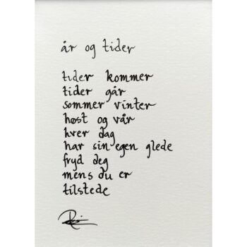 "år og tider", dikt