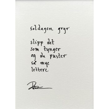 "soldagen gryr", dikt